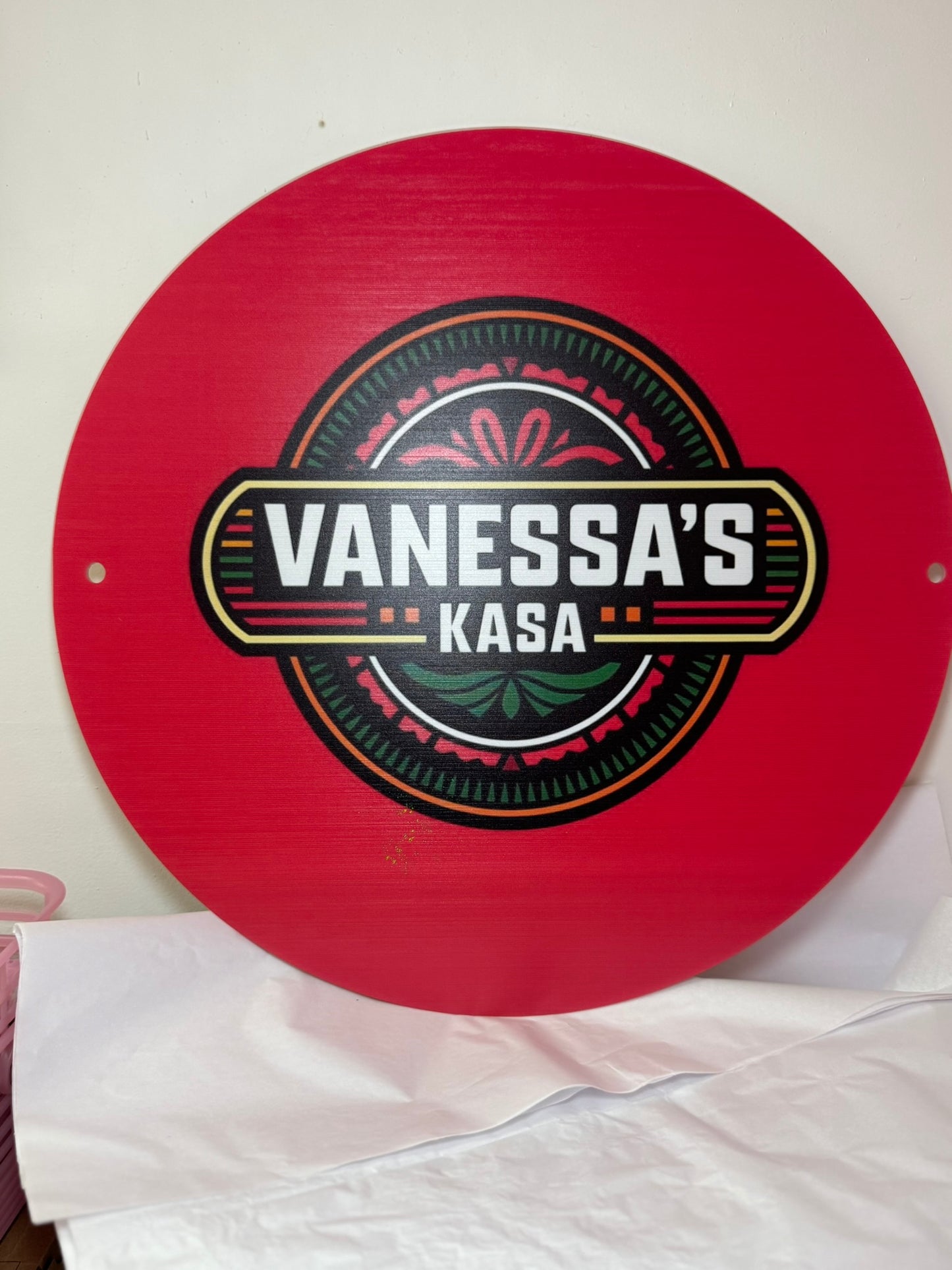 UV printed round sign