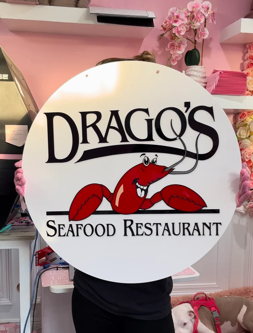 Round business sign (3D logo)