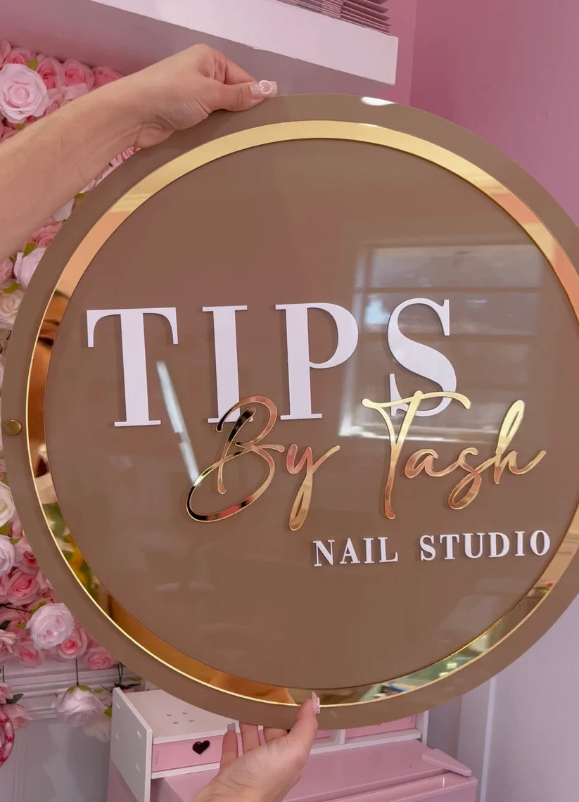 Round business sign (3D logo)