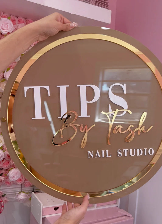 Round business sign (3D logo)